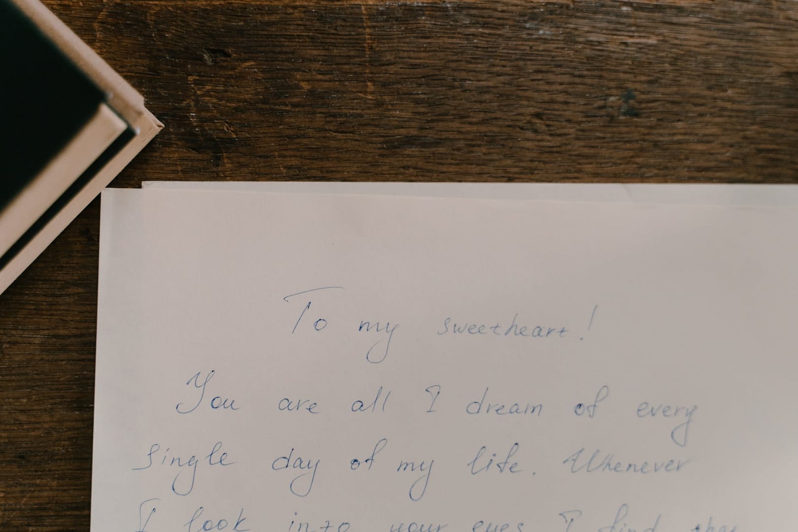 a handwritten letter on white paper