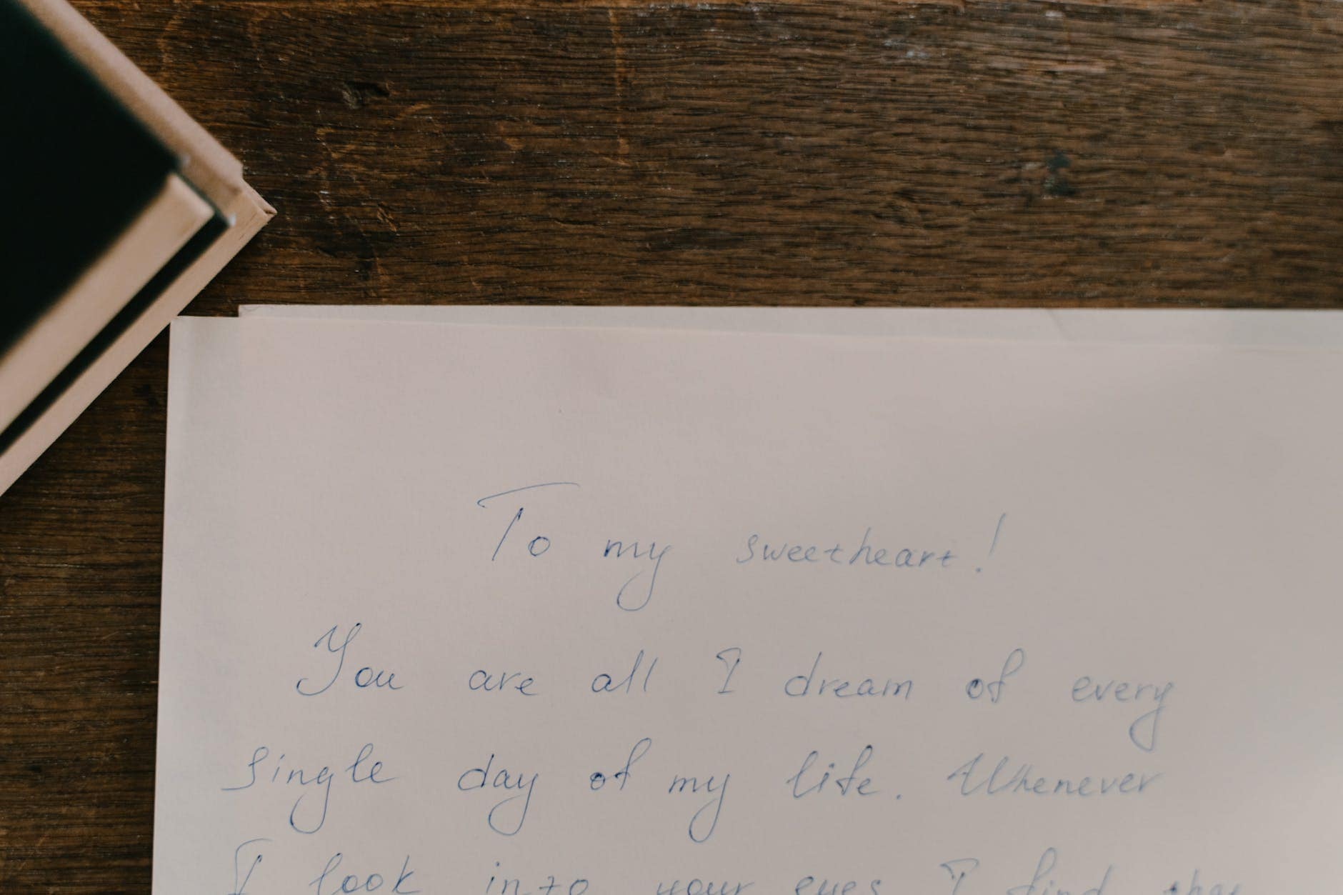 a handwritten letter on white paper